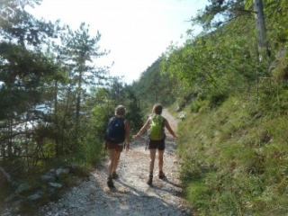  Caminando sobre el lago de Garda
